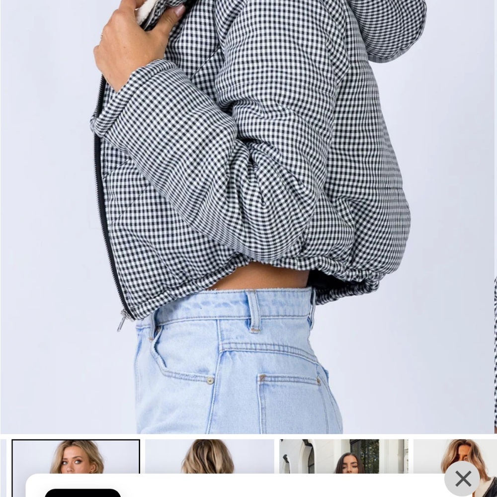 Princess Polly Keir Cropped Puffer Jacket